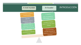 INTRODUCCIÓNA nivel mundial En Ecuador
 