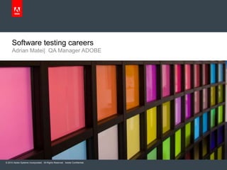 Adrian Matei|  QA Manager ADOBE Software testing careers 