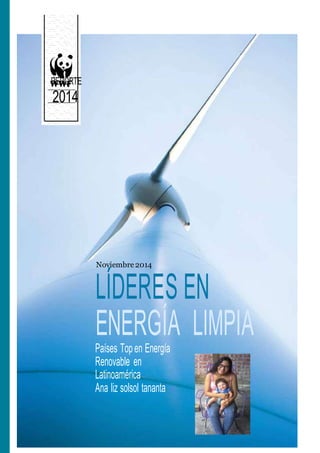 REPORTE
2014
Noviembre2014
LÍDERES EN
ENERGÍA LIMPIAPaíses Topen Energía
Renovable en
Latinoamérica
Ana liz solsol tananta
 