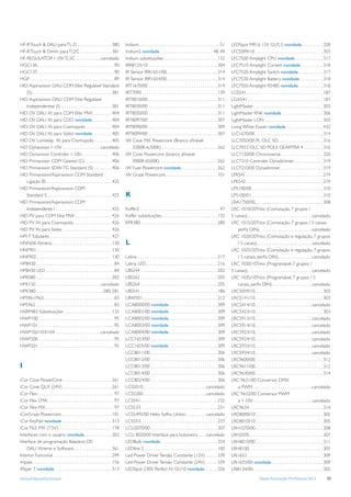 HF-R Touch & DALI para TL-D . . . . . . . . . . . . . . . . 380                        Iridium. . . . . . . . . . . . . . . . . . . . . . . . . . . . . . . . . . . . . . 51   LEDSpot MR16 12V GU5.3. novidade . . . . . . . . . . 328
HF-R Touch & Dimm para TL5C . . . . . . . . . . . . . . . 381                          Iridium2 novidade . . . . . . . . . . . . . . . . . . . . . . . . . 48, 49              LFC5099/10 . . . . . . . . . . . . . . . . . . . . . . . . . . . . . . . . 303
HF-REGULATOR I-10V TL5C . . . . . . . . . . . .cancelado                               Iridium substituições . . . . . . . . . . . . . . . . . . . . . . . . . 132             LFC7500 Amplight CPU novidade . . . . . . . . . . . . . 317
HGC136. . . . . . . . . . . . . . . . . . . . . . . . . . . . . . . . . . . . 90       IRR8125/10 . . . . . . . . . . . . . . . . . . . . . . . . . . . . . . . . 304          LFC7510 Amplight Current novidade . . . . . . . . . . 318
HGC137. . . . . . . . . . . . . . . . . . . . . . . . . . . . . . . . . . . . 90       IR Sensor IRR1651/00. . . . . . . . . . . . . . . . . . . . . . . . 314                 LFC7520 Amplight Switch novidade. . . . . . . . . . . . 317
HGP . . . . . . . . . . . . . . . . . . . . . . . . . . . . . . . . . . . . . . . 89   IR Sensor IRR1654/00. . . . . . . . . . . . . . . . . . . . . . . . 314                 LFC7530 Amplight Battery novidade . . . . . . . . . . . 318
HID Aspiravision DALI CDM Elite Regulável Standard                                     IRT1670/00 . . . . . . . . . . . . . . . . . . . . . . . . . . . . . . . . 314          LFC7550 Amplight R5485 novidade. . . . . . . . . . . . 318
   (S) . . . . . . . . . . . . . . . . . . . . . . . . . . . . . . . . . . . . . 381   IRT7090 . . . . . . . . . . . . . . . . . . . . . . . . . . . . . . . . . . . 139       LGS541. . . . . . . . . . . . . . . . . . . . . . . . . . . . . . . . . . . . 187
HID Aspiravision DALI CDM Elite Regulável                                              IRT8010/00 . . . . . . . . . . . . . . . . . . . . . . . . . . . . . . . . 311          LGX541 . . . . . . . . . . . . . . . . . . . . . . . . . . . . . . . . . . . 187
   Independentee (I) . . . . . . . . . . . . . . . . . . . . . . . . 381               IRT8030/00 . . . . . . . . . . . . . . . . . . . . . . . . . . . . . . . . 311          LightMaster. . . . . . . . . . . . . . . . . . . . . . . . . . . . . . . . . 303
HID DV DALI Xt para CDM Elite MW . . . . . . . . . 404                                 IRT8050/00 . . . . . . . . . . . . . . . . . . . . . . . . . . . . . . . . 311          LightMaster KNK novidade . . . . . . . . . . . . . . . . . . . 306
HID DV DALI Xt para CDO novidade . . . . . . . . . 404                                 IRT8097/00 . . . . . . . . . . . . . . . . . . . . . . . . . . . . . . . . 307          LightMaster LON . . . . . . . . . . . . . . . . . . . . . . . . . . . 303
HID DV DALI Xt para Cosmopolis . . . . . . . . . . . . 404                             IRT8098/00 . . . . . . . . . . . . . . . . . . . . . . . . . . . . . . . . 309          Living White Esaver novidade . . . . . . . . . . . . . . . . . 432
HID DV DALI Xt para Sódio novidade . . . . . . . . . 405                               IRT8099/00 . . . . . . . . . . . . . . . . . . . . . . . . . . . . . . . . 307          LLC1670/00 . . . . . . . . . . . . . . . . . . . . . . . . . . . . . . . . 314
HID DV Lumistep Xt para Cosmopolis . . . . . . . . 405                                 iW Cove MX Powercore (Branco aﬁnável                                                    LLC7050/00 PL OLC SD . . . . . . . . . . . . . . . . . . . . . 316
HiD Dynavision 1-10V . . . . . . . . . . . . . . . . . .cancelado                           3.000K-6.500K) . . . . . . . . . . . . . . . . . . . . . . . . . . 262             LLC7053 OLC SD POLE GEARTRA 4 . . . . . . . . . 316
HID Dynavision Controler 1-10V . . . . . . . . . . . . . . 406                         iW Cove Powercore (branco aﬁnável                                                       LLC7120/00 Chronosense . . . . . . . . . . . . . . . . . . . . 320
HID Primavision CDM Geared (G) . . . . . . . . . . . . 406                                  3000K-6500K) . . . . . . . . . . . . . . . . . . . . . . . . . . 262               LLC7210 Controler Dynadimmer. . . . . . . . . . . . . . 319
HID Primavision SDW-TG Standard (S) . . . . . . . . 406                                iW Fuse Powercore novidade . . . . . . . . . . . . . . . . . 262                        LLC7210/00 Dynadimmer . . . . . . . . . . . . . . . . . . . . 319
HID Primavision/Aspiravision CDM Standard                                              iW Graze Powercore . . . . . . . . . . . . . . . . . . . . . . . . 101                  LPK541 . . . . . . . . . . . . . . . . . . . . . . . . . . . . . . . . . . . . 274
   Ligação © . . . . . . . . . . . . . . . . . . . . . . . . . . . . . . . 425                                                                                                 LPK542 . . . . . . . . . . . . . . . . . . . . . . . . . . . . . . . . . . . . 274
HID Primavision/Aspiravision CDM                                                                                                                                               LPS100/00 . . . . . . . . . . . . . . . . . . . . . . . . . . . . . . . . . 310
   Standard S . . . . . . . . . . . . . . . . . . . . . . . . . . . . . . 425          K                                                                                       LPS100/01 . . . . . . . . . . . . . . . . . . . . . . . . . . . . . . . . . 310
HID Primavision/Aspiravision CDM                                                                                                                                               LRA1750/00. . . . . . . . . . . . . . . . . . . . . . . . . . . . . . . . 308
   Independente I . . . . . . . . . . . . . . . . . . . . . . . . . . 425              Koffer2 . . . . . . . . . . . . . . . . . . . . . . . . . . . . . . . . . . . . . 47    LRC 1010/20Tríos (Comutação, 7 grupos /
HID PV para CDM Elite MW . . . . . . . . . . . . . . . . . 426                         Koffer substituições . . . . . . . . . . . . . . . . . . . . . . . . . . 132            5 canais) . . . . . . . . . . . . . . . . . . . . . . . . . . . . . .cancelado
HID PV Xt para Cosmopolis . . . . . . . . . . . . . . . . . . 426                      KPK380 . . . . . . . . . . . . . . . . . . . . . . . . . . . . . . . . . . . . 280      LRC 1015/20Tríos (Comutação, 7 grupos / 5 canais,
HID PV Xt para Sódio . . . . . . . . . . . . . . . . . . . . . . . 426                                                                                                             perﬁs DIN). . . . . . . . . . . . . . . . . . . . . . . . .cancelado
HPI-T Tubulares . . . . . . . . . . . . . . . . . . . . . . . . . . . . . 427                                                                                                  LRC 1020/20Tríos (Comutação e regulação, 7 grupos
HNF600 Almería . . . . . . . . . . . . . . . . . . . . . . . . . . . . 130             L                                                                                           / 5 canais) . . . . . . . . . . . . . . . . . . . . . . . . . .cancelado
HNF901 . . . . . . . . . . . . . . . . . . . . . . . . . . . . . . . . . . . 130                                                                                               LRC 1025/20Tríos (Comutação e regulação, 7 grupos
HNF902 . . . . . . . . . . . . . . . . . . . . . . . . . . . . . . . . . . . 130       Latina . . . . . . . . . . . . . . . . . . . . . . . . . . . . . . . . . . . . . 217        / 5 canais, perﬁs DIN) . . . . . . . . . . . . . . . .cancelado
HPB430 . . . . . . . . . . . . . . . . . . . . . . . . . . . . . . . . . . . . 84      Latina LED . . . . . . . . . . . . . . . . . . . . . . . . . . . . . . . . . 216        LRC 1030/10Tríos (Programável, 7 grupos /
HPB430 LED . . . . . . . . . . . . . . . . . . . . . . . . . . . . . . . . 84          LBS244 . . . . . . . . . . . . . . . . . . . . . . . . . . . . . . . . . . . . 202      5 canais) . . . . . . . . . . . . . . . . . . . . . . . . . . . . . .cancelado
HPK080 . . . . . . . . . . . . . . . . . . . . . . . . . . . . . . . . . . . 282       LBS262 . . . . . . . . . . . . . . . . . . . . . . . . . . . . . . . . . . . . 205      LRC 1035/10Tríos (Programável, 7 grupos / 5
HPK150 . . . . . . . . . . . . . . . . . . . . . . . . . . . . . .cancelado            LBS264 . . . . . . . . . . . . . . . . . . . . . . . . . . . . . . . . . . . . 205          canais, perﬁs DIN) . . . . . . . . . . . . . . . . . . .cancelado
HPK380 . . . . . . . . . . . . . . . . . . . . . . . . . . . . . . . 280, 281          LBS541 . . . . . . . . . . . . . . . . . . . . . . . . . . . . . . . . . . . . 186      LRC5059/10. . . . . . . . . . . . . . . . . . . . . . . . . . . . . . . . 303
HPS961/963. . . . . . . . . . . . . . . . . . . . . . . . . . . . . . . . . 83         LBW501 . . . . . . . . . . . . . . . . . . . . . . . . . . . . . . . . . . . 212        LRC5141/10. . . . . . . . . . . . . . . . . . . . . . . . . . . . . . . . 303
HPS962 . . . . . . . . . . . . . . . . . . . . . . . . . . . . . . . . . . . . 83      LCA8000/00 novidade . . . . . . . . . . . . . . . . . . . . . . . 309                   LRC5414/10. . . . . . . . . . . . . . . . . . . . . . . . . . .cancelado
HSRP483 Substituições . . . . . . . . . . . . . . . . . . . . . . 132                  LCA8001/00 novidade . . . . . . . . . . . . . . . . . . . . . . . 309                   LRC5423/10. . . . . . . . . . . . . . . . . . . . . . . . . . . . . . . . 303
HWP100 . . . . . . . . . . . . . . . . . . . . . . . . . . . . . . . . . . . 95        LCA8002/00 novidade . . . . . . . . . . . . . . . . . . . . . . . 309                   LRC5913/10. . . . . . . . . . . . . . . . . . . . . . . . . . .cancelado
HWP101 . . . . . . . . . . . . . . . . . . . . . . . . . . . . . . . . . . . 95        LCA8003/00 novidade . . . . . . . . . . . . . . . . . . . . . . . 309                   LRC5914/10. . . . . . . . . . . . . . . . . . . . . . . . . . .cancelado
HWP102/103/104 . . . . . . . . . . . . . . . . . . . . .cancelado                      LCA8004/00 novidade . . . . . . . . . . . . . . . . . . . . . . . 309                   LRC5923/10. . . . . . . . . . . . . . . . . . . . . . . . . . .cancelado
HWP200 . . . . . . . . . . . . . . . . . . . . . . . . . . . . . . . . . . . 95        LCC1653/00 . . . . . . . . . . . . . . . . . . . . . . . . . . . . . . . 309            LRC5924/10. . . . . . . . . . . . . . . . . . . . . . . . . . .cancelado
HWP201 . . . . . . . . . . . . . . . . . . . . . . . . . . . . . . . . . . . 95        LCC1655/00 novidade . . . . . . . . . . . . . . . . . . . . . . . 309                   LRC5933/10. . . . . . . . . . . . . . . . . . . . . . . . . . .cancelado
                                                                                       LCC8011/00 . . . . . . . . . . . . . . . . . . . . . . . . . . . . . . . 306            LRC5934/10. . . . . . . . . . . . . . . . . . . . . . . . . . .cancelado
                                                                                       LCC8012/00 . . . . . . . . . . . . . . . . . . . . . . . . . . . . . . . 306            LRC9600/00. . . . . . . . . . . . . . . . . . . . . . . . . . . . . . . . 312
I                                                                                      LCC8013/00 . . . . . . . . . . . . . . . . . . . . . . . . . . . . . . . 306            LRC9611/00. . . . . . . . . . . . . . . . . . . . . . . . . . . . . . . . 312
                                                                                       LCC8014/00 . . . . . . . . . . . . . . . . . . . . . . . . . . . . . . . 306            LRC9630/00. . . . . . . . . . . . . . . . . . . . . . . . . . . . . . . . 314
iCor Cove PowerCore . . . . . . . . . . . . . . . . . . . . . . . 261                  LCC8024/00 . . . . . . . . . . . . . . . . . . . . . . . . . . . . . . . 306            LRC 9631/00 Conversor DMX
iCor Cove QLX (24V) . . . . . . . . . . . . . . . . . . . . . . . 261                  LCS5010. . . . . . . . . . . . . . . . . . . . . . . . . . . . . .cancelado                 a PWM . . . . . . . . . . . . . . . . . . . . . . . . . . . .cancelado
iCor Flex . . . . . . . . . . . . . . . . . . . . . . . . . . . . . . . . . . . . 97   LCS5200. . . . . . . . . . . . . . . . . . . . . . . . . . . . . .cancelado             LRC 9632/00 Conversor PWM
iCor Flex LMX . . . . . . . . . . . . . . . . . . . . . . . . . . . . . . . 97         LCS541 . . . . . . . . . . . . . . . . . . . . . . . . . . . . . . . . . . . . 232          a 1-10V. . . . . . . . . . . . . . . . . . . . . . . . . . . .cancelado
iCor Flex MX . . . . . . . . . . . . . . . . . . . . . . . . . . . . . . . . 97        LCS533 . . . . . . . . . . . . . . . . . . . . . . . . . . . . . . . . . . . . 231      LRC9634 . . . . . . . . . . . . . . . . . . . . . . . . . . . . . . . . . . 314
iCorGraze Powercore. . . . . . . . . . . . . . . . . . . . . . . . 101                 LCS5495/00 Helio Softw Unilon . . . . . . . . . .cancelado                              LRD8000/10 . . . . . . . . . . . . . . . . . . . . . . . . . . . . . . . 305
iCor KeyPad novidade . . . . . . . . . . . . . . . . . . . . . . . 313                 LCS553 . . . . . . . . . . . . . . . . . . . . . . . . . . . . . . . . . . . . 233      LRD8010/10 . . . . . . . . . . . . . . . . . . . . . . . . . . . . . . . 305
iCor TILE MX (7,5V) . . . . . . . . . . . . . . . . . . . . . . . . . 178              LCU2070/00 . . . . . . . . . . . . . . . . . . . . . . . . . . . . . . . 307            LRH1070/00 . . . . . . . . . . . . . . . . . . . . . . . . . . . . . . . 308
Interfaces com o usuário novidade . . . . . . . . . . . . . 302                        LCU 8020/00 Interface para botoneira . . . .cancelado                                   LRH2070 . . . . . . . . . . . . . . . . . . . . . . . . . . . . . . . . . . 307
Interface de programação Balastros DV                                                  LEDBulb novidade . . . . . . . . . . . . . . . . . . . . . . . . . . 324                LRH8010/00 . . . . . . . . . . . . . . . . . . . . . . . . . . . . . . . 311
    DALI Xtreme e Software . . . . . . . . . . . . . . . . . . 361                     LEDline 2 . . . . . . . . . . . . . . . . . . . . . . . . . . . . . . . . . . 100       LRH8100 . . . . . . . . . . . . . . . . . . . . . . . . . . . . . . . . . . 305
Interior Funcional . . . . . . . . . . . . . . . . . . . . . . . . . . . 299           Led Power Driver Tensão Constante (12V) . . . . . . 339                                 LRI1653 . . . . . . . . . . . . . . . . . . . . . . . . . . . . . . . . . . . 309
Impala . . . . . . . . . . . . . . . . . . . . . . . . . . . . . . . . . . . . . 156   Led Power Driver Tensão Constante (24V) . . . . . . 339                                 LRI1655/00 novidade . . . . . . . . . . . . . . . . . . . . . . . . 309
iPlayer 3 novidade . . . . . . . . . . . . . . . . . . . . . . . . . . . 313           LEDSpot 230V Perfect Fit GU10 novidade . . . . . . 326                                  LRI8134/00. . . . . . . . . . . . . . . . . . . . . . . . . . . . . . . . . 305
www.philips.pt/iluminacao                                                                                                                                                                            Tabela Iluminação Proﬁssional 2012                       33
 
