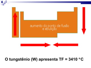 O tungstênio (W) apresenta TF = 3410   C  