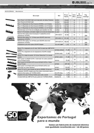 Tabela de preços jsl   material eléctrico  2015 - 2016