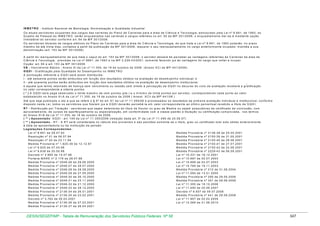 Tabela de remuneração