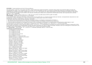 Tabela de remuneração