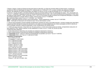 Tabela de remuneração