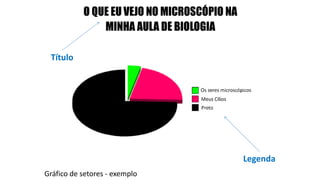 Título
Legenda
Gráfico de setores - exemplo
 
