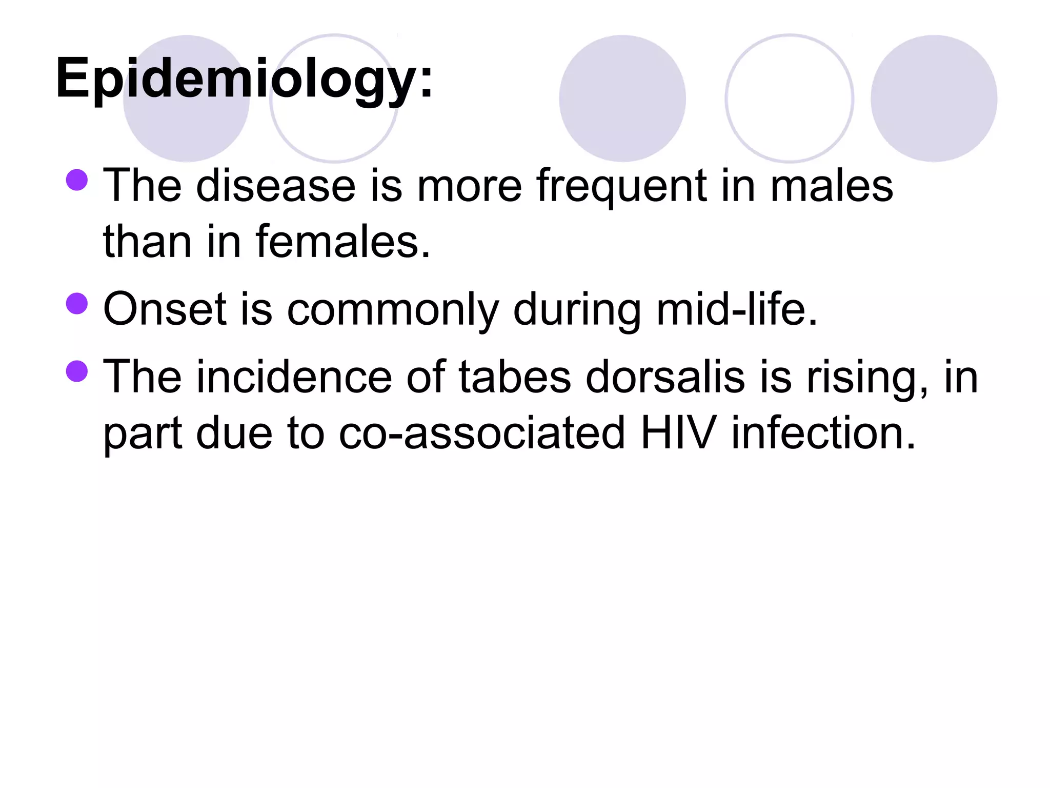 Tabes Dorsalis and Physiotherapy