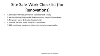 Comprehensive Health & Safety Risks and Controls in Building Renovation ...