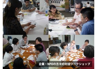 企業・NPOの方々の対話ワークショップ
 