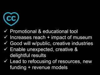  Invites users to tag collection with their
photos from Flickr, Instagram
 Users can help identify errors and
submit corrections to collection data
 Encourages users to cite objects in
Wikipedia
Smithsonian Cooper-Hewitt
Museum
 