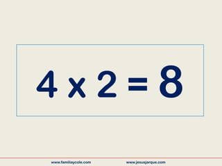 4 x 2 = 8
www.familiaycole.com www.jesusjarque.com
 