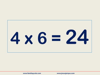 4 x 6 = 24
www.familiaycole.com www.jesusjarque.com
 