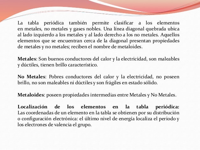 6 la tabla peridica tambin permite clasificar a los elementos en metales - Tabla Periodica Metales Nombres 6 la tabla peridica tambin permite clasificar a los elementos en metales - Tabla Periodica Metales Nombres