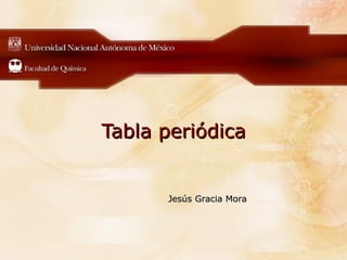 Tabla periódica Jesús Gracia Mora 