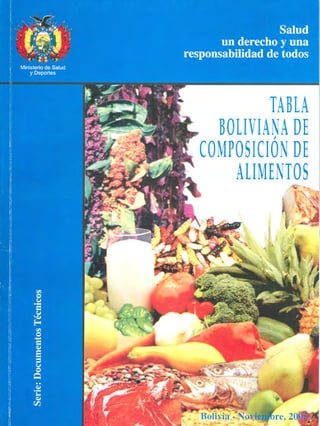 TABLA NUTRICIONAL - BOLIVIA