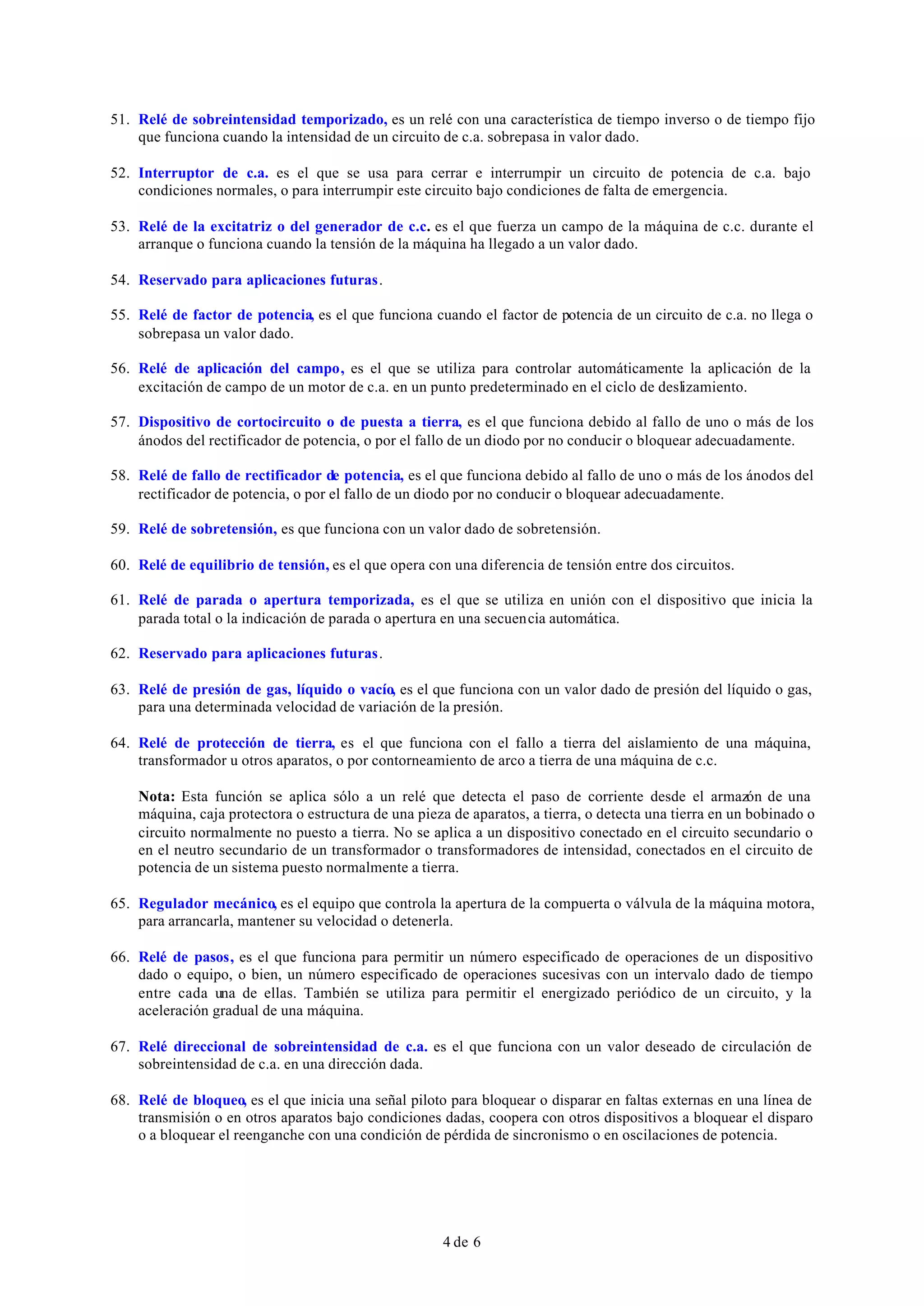 Tabla de codigos ansi para protecciones electricas PDF