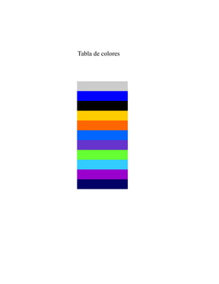 Tabla de colores
 