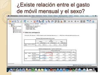 ¿Existe relación entre el gasto
de móvil mensual y el sexo?
 