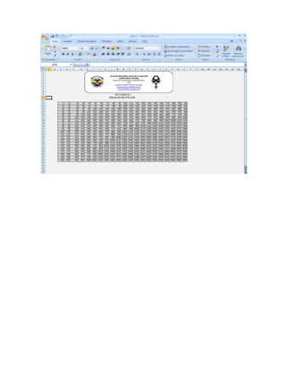 TABLA DE MULTIPLICAR EXCEL