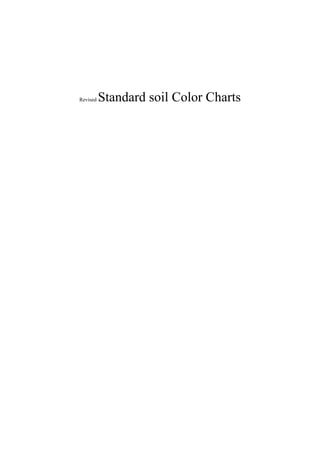 Revised Standard soil Color Charts
 