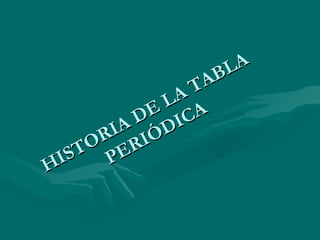 HISTORIA DE LA TABLA PERIÓDICA 