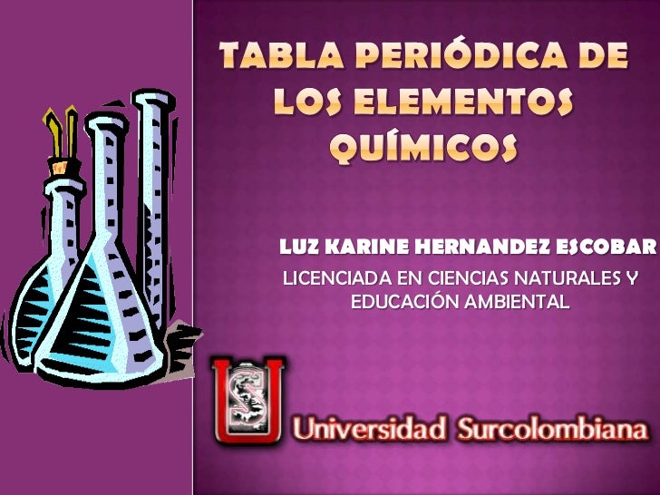 clasificacin de los elementos qumicos en la tabla peridica luz karine hernandez escobarlicenciada en ciencias naturales y educacin ambiental - Tabla Periodica De Los Elementos Quimicos Universitaria clasificacin de los elementos qumicos en la tabla peridica luz karine hernandez escobarlicenciada en ciencias naturales y educacin ambiental - Tabla Periodica De Los Elementos Quimicos Universitaria