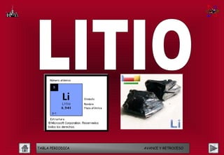 TABLA PERIODICA   AVANCE Y RETROCESO
 