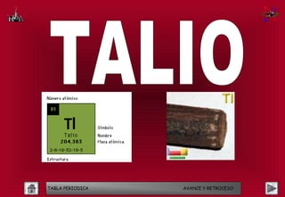 TABLA PERIODICA   AVANCE Y RETROCESO
 