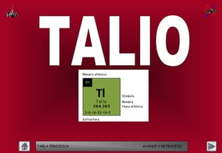 TABLA PERIODICA   AVANCE Y RETROCESO
 