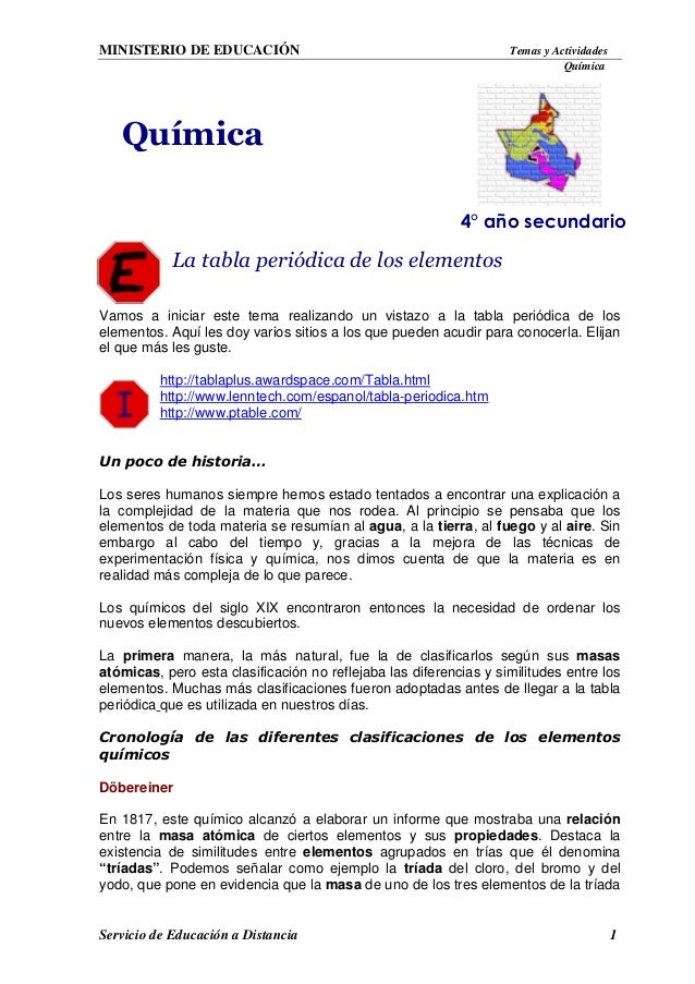 ministerio de educacin temas y actividades qumica servicio de educacin a distancia 1 la tabla peridica - Tabla Periodica Lenntech ministerio de educacin temas y actividades qumica servicio de educacin a distancia 1 la tabla peridica - Tabla Periodica Lenntech