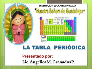 INSTITUCIÓN EDUCATIVA PRIVADA
Presentado por:
Lic.AngélicaM.GranadosP.
 
