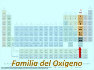 Familia del Oxígeno
16
VIA
 