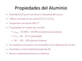 Propiedades del Aluminio
 