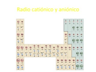 Radio catiónico y aniónico
 