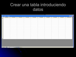 Crear una tabla introduciendo datos 