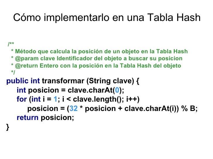 Tablas Hash (Joel Díaz Pousada)