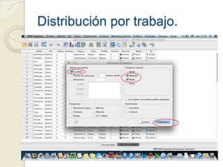 Distribución por trabajo.
 