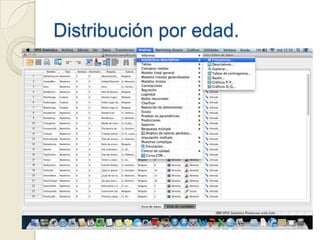 Distribución por edad.
 