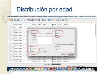 Distribución por edad.
 