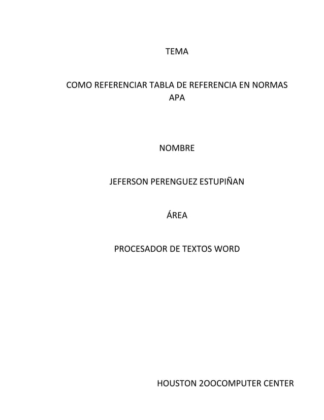 Tablas de referencias en normas apa PDF