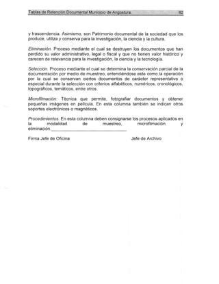 Tablas de retención documental