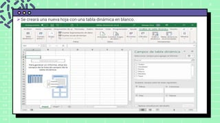 A B C D E F G H I J K
1
2
3
4
5
6
7
8
9
10
11
12
13
14
15
16
Se creará una nueva hoja con una tabla dinámica en blanco.
 