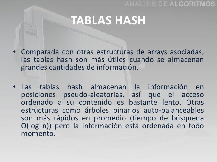 Tablas Hash