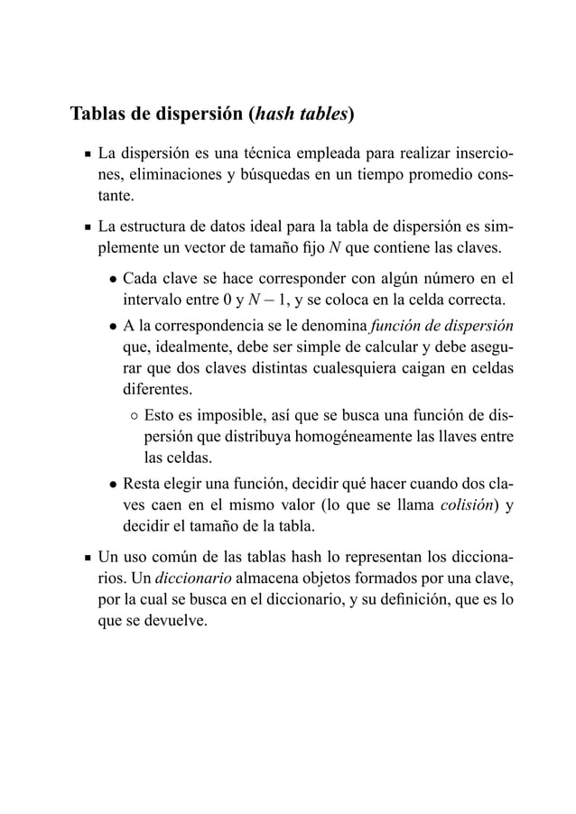 Tablas hash PDF