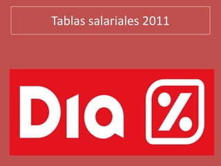 Tablas salariales 2011 