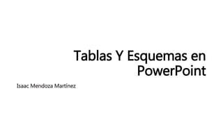Tablas Y Esquemas en
PowerPoint
Isaac Mendoza Martínez
 