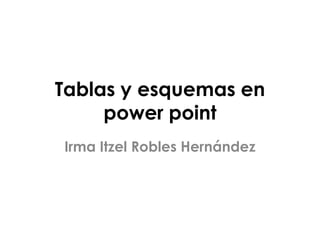 Tablas y esquemas en
     power point
Irma Itzel Robles Hernández
 