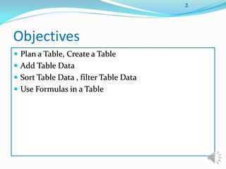Table | PPT