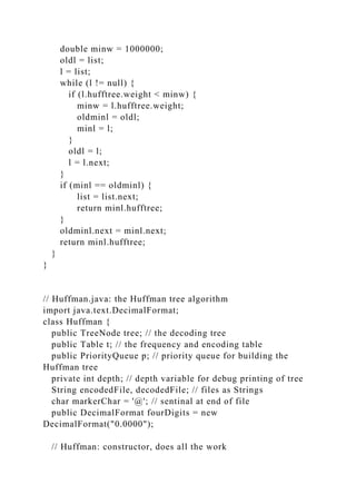 Table.java Huffman code frequency tableimport java.io.;im.docx