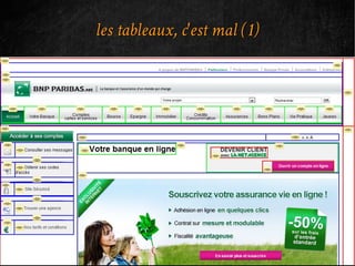 les tableaux, c'est mal (1)
 